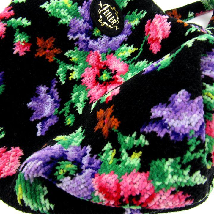 feiler フェイラー ハンドバッグ 花柄 シェニール織 トートバッグ 鞄