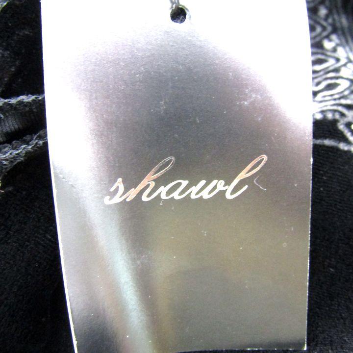 ショール ストール ベルベット レース シルク 未使用 ブランド レディース ブラック SCHORL ショール ストール ベルベット レース シルク 未使用 ブランド