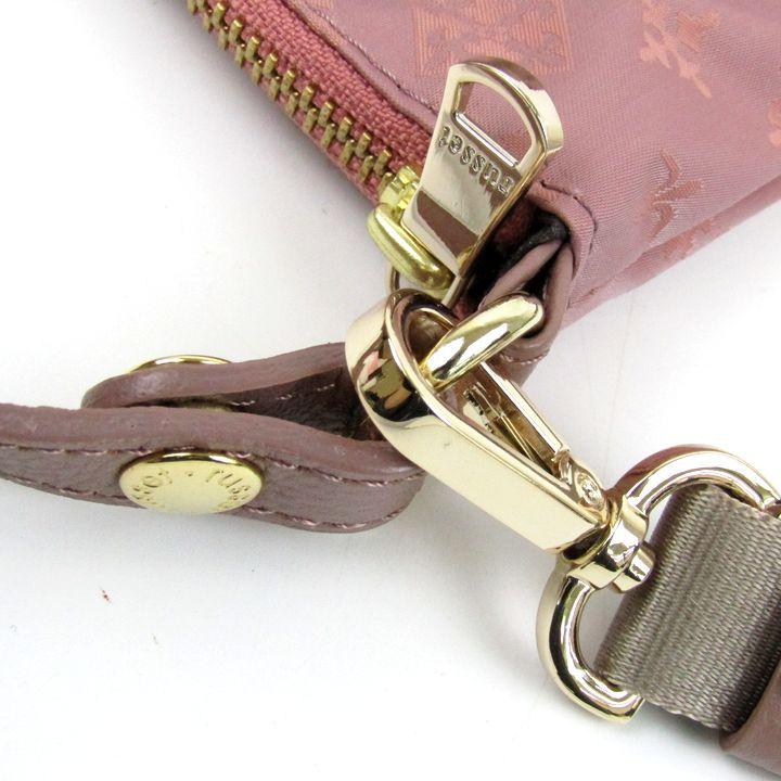 【新品 タグ付】russetショルダーバッグ ラシット ピンクベージュ 牛革 russet（ラシット） ナイロンジャガード ショルダーバッグ 2way 鞄