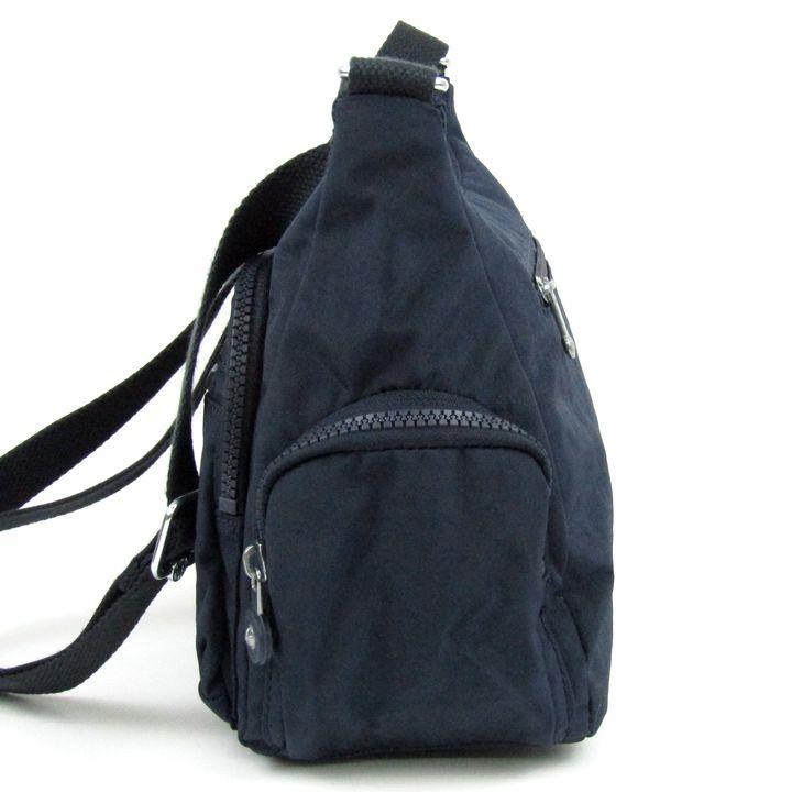 Kipling キプリング ショルダーバッグ ナイロン 黒 ブラック【中古】ユニセックス ゴリラチャーム クロスボディ 斜め掛け kipling - Kipling キプリング ショルダーバッグ ナイロン 黒 ブラック