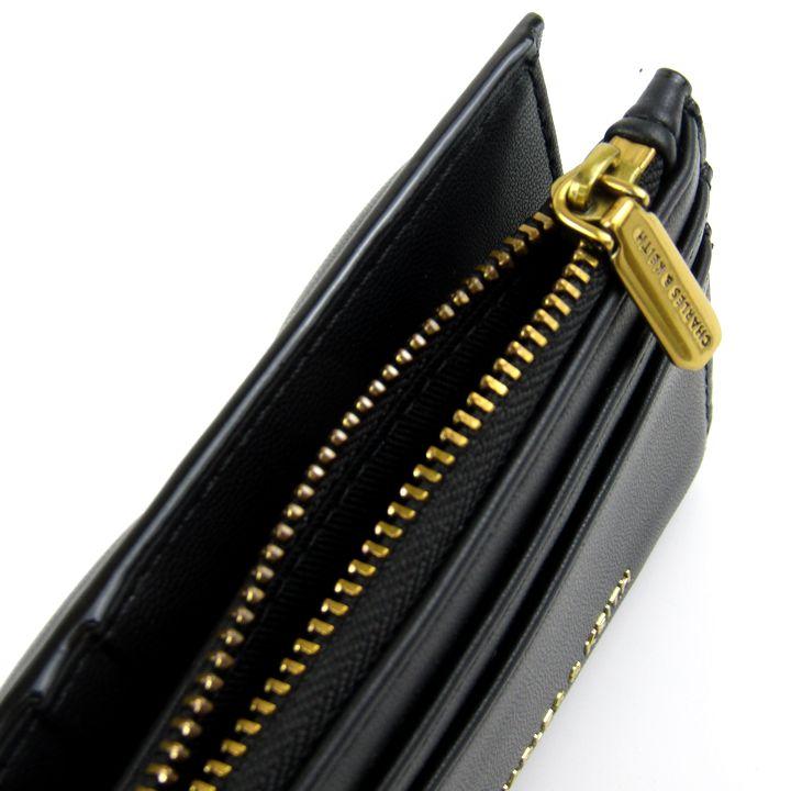 チャールズ＆キース 二つ折り財布 ジェマ キルトカードホルダー ミニ