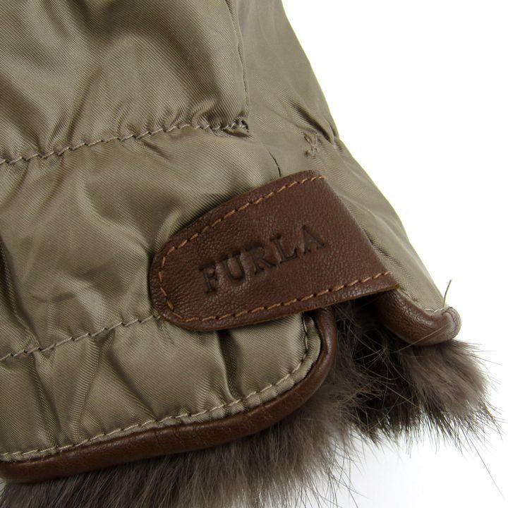 FURLA（フルラ） 手袋 ファー ブランド レディース ブラウン : KBNET
