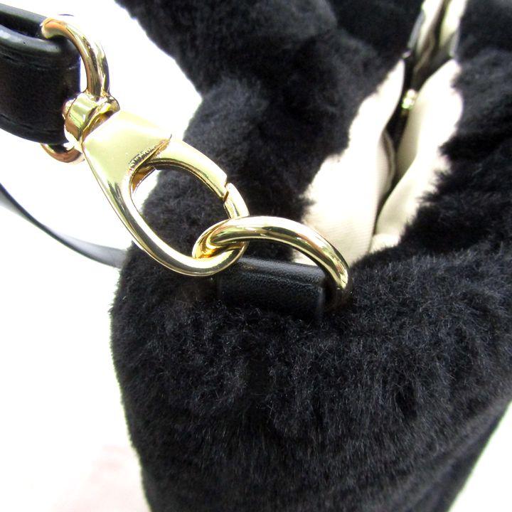 feiler（フェイラー） ラブラリー フェイクファー トートバッグ ハート