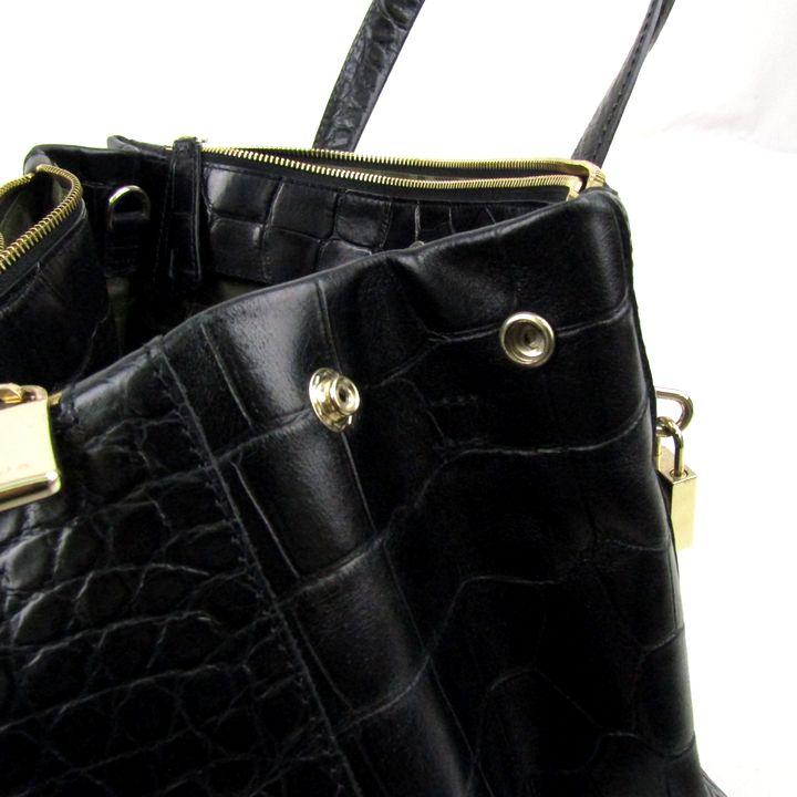 FURLA（フルラ） トートバッグ クロコ型押し レザー ハンドバッグ 鞄