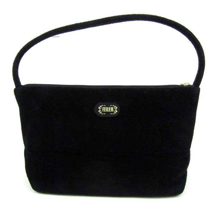 feiler（フェイラー） ハンドバッグ ポーチ 2点セット シェニール織 花