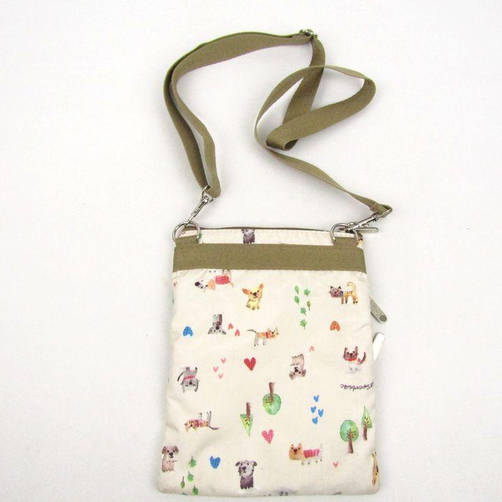 【レスポートサック】キャット猫ネコ 刺繍 ショルダーバッグ アニマル ベージュ レスポートサック】キャット猫ネコ 刺繍 ショルダーバッグ アニマル