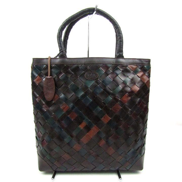 イビサ トートバッグ 編み込み レザー ハンドバッグ 鞄 カバン