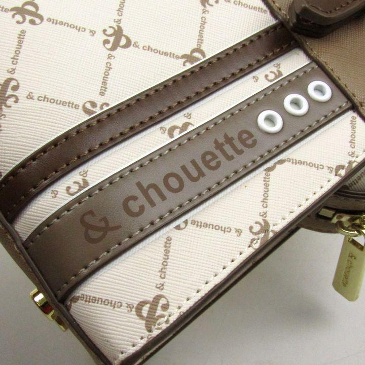 アンドシュエット ショルダーバッグ モノグラム 2way ハンドバッグ 斜め掛け 鞄 ブランド レディース ブラウン AND CHOUETTE アンドシュエット ショルダーバッグ モノグラム 2way ハンドバッグ