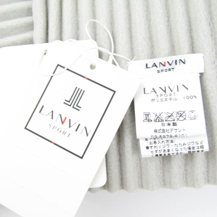 ランバンスポール マフラー 未使用 日本製 ゴルフ ブランド 小物 レディース グレー LANVIN SPORTS ランバンスポール マフラー 未使用 日本製 ゴルフ ブランド 小物