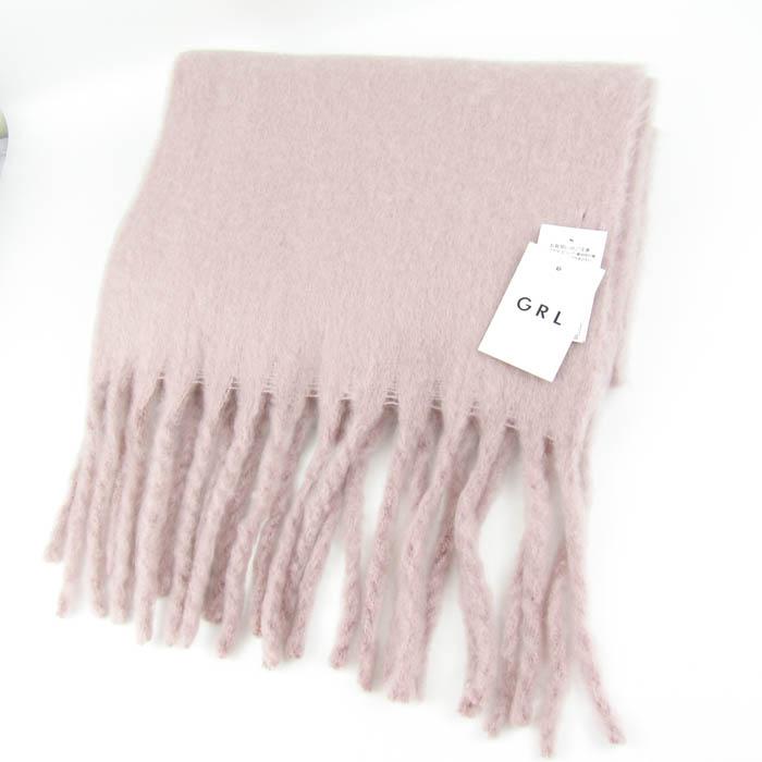 グレイル マフラー フリンジ 無地 小物 レディース Fサイズ ピンク