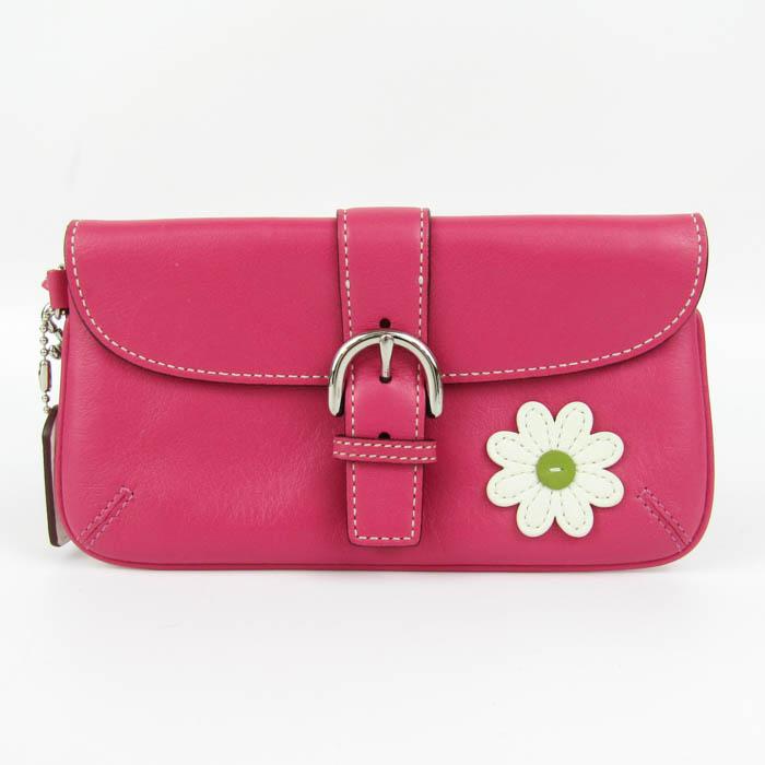 COACH（コーチ） リストレットポーチ レザー フラワーモチーフ