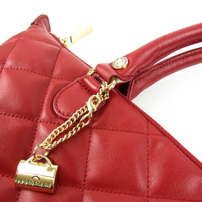 未使用タグ付き】LA BAGAGERIE トートバッグ レッド ラバガジェリー 