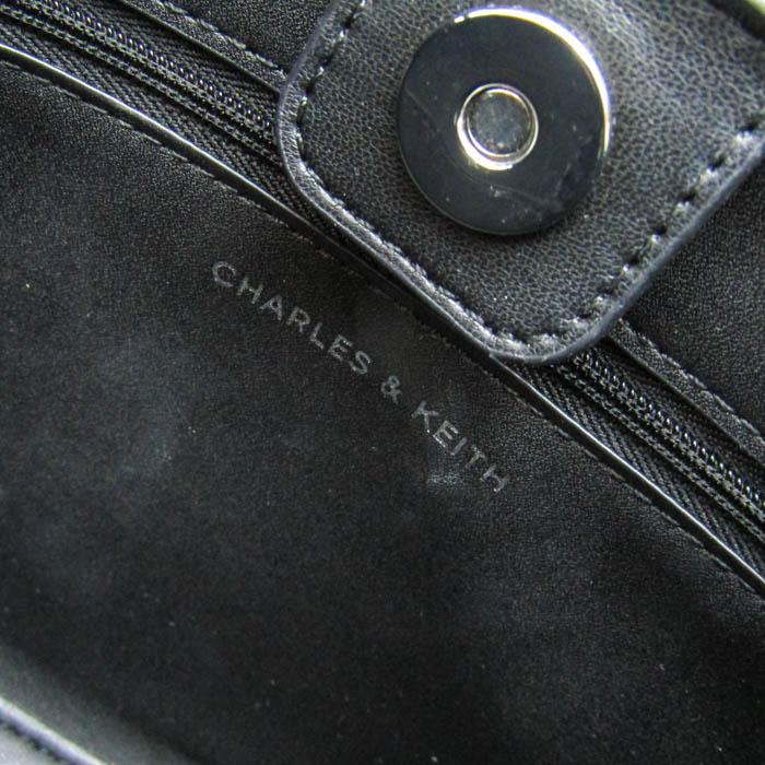 チャールズ＆キース エロラ カーブトップハンドルバッグ ショルダーバッグ 2way 鞄 ブランド レディース ブラック CHARLES&amp;KEITH チャールズ＆キース エロラ カーブトップハンドルバッグ ショルダー