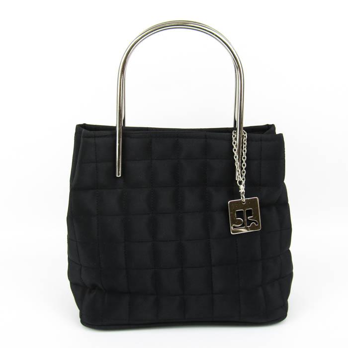 courreges クレージュ　バッグ　黒　かばん　ハンドバッグ courreges（クレージュ） トートバッグ メタルハンドル キルティング