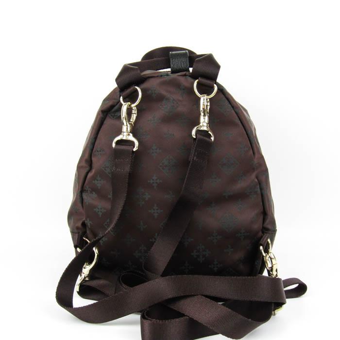 新品 russet ロゴ モノグラム 総柄 ブラウン リュック ダブルハンドル russet（ラシット） リュックサック デイパック モノグラム 鞄 カバン