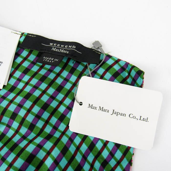 【極美品 未使用品】マックスマーラ　ステュディオ　スプリングコート　チェック柄 Max Mara（マックスマーラ） ストール スカーフ 未使用 花柄 チェック