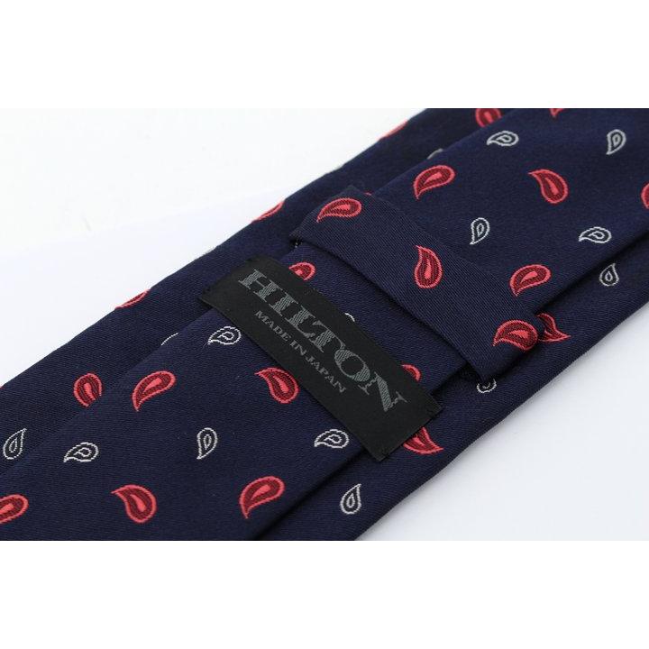 ヒルトン ブランドネクタイ 小紋柄 ペイズリー シルク 日本製