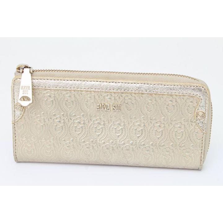 ANNA SUI ゴールド L型ファスナー長財布
