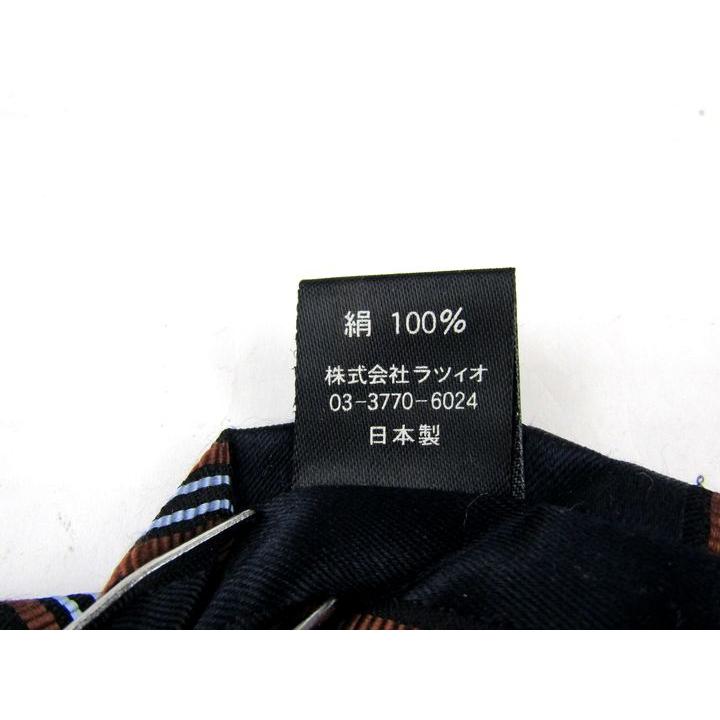 ジリー ブランドネクタイ ワイドタイ 総柄 ストライプ シルク ハンドメイド メンズ ブラック ZILLI 銀座山形屋 ブランドネクタイ ストライプ柄 シルク 日本製 メンズ