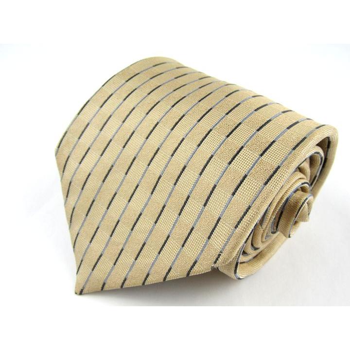 エム・シー・エム ブランドネクタイ バーチカルストライプ柄 シルク 日本製 メンズ ベージュ MCM | MCM