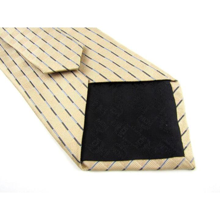 エム・シー・エム ブランドネクタイ バーチカルストライプ柄 シルク 日本製 メンズ ベージュ MCM | MCM | 05