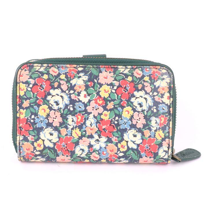 キャスキッドソン 二つ折り財布 花柄 小銭入れあり ブランド ウォレット