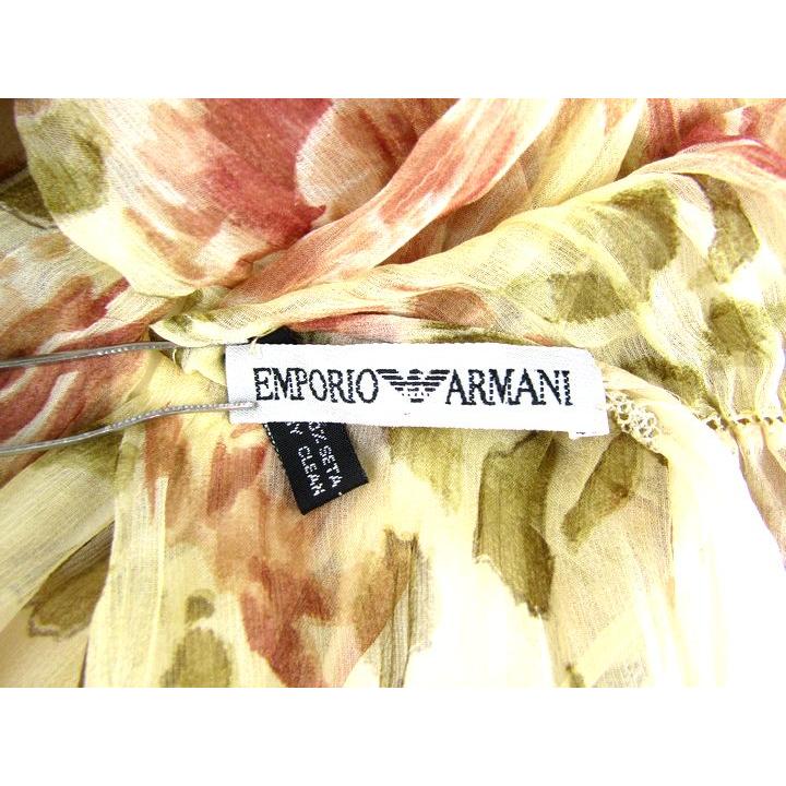 EMPORIO ARMANI エンポリオ・アルマーニ スカーフ 花柄 シルク 