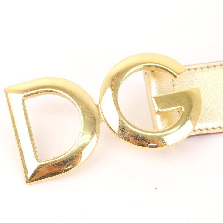 ドルチェ&ガッバーナ ベルト DGロゴ バックル レザー イタリア製 ドルチェ&ガッバーナ ベルト DGロゴ バックル レザー イタリア製