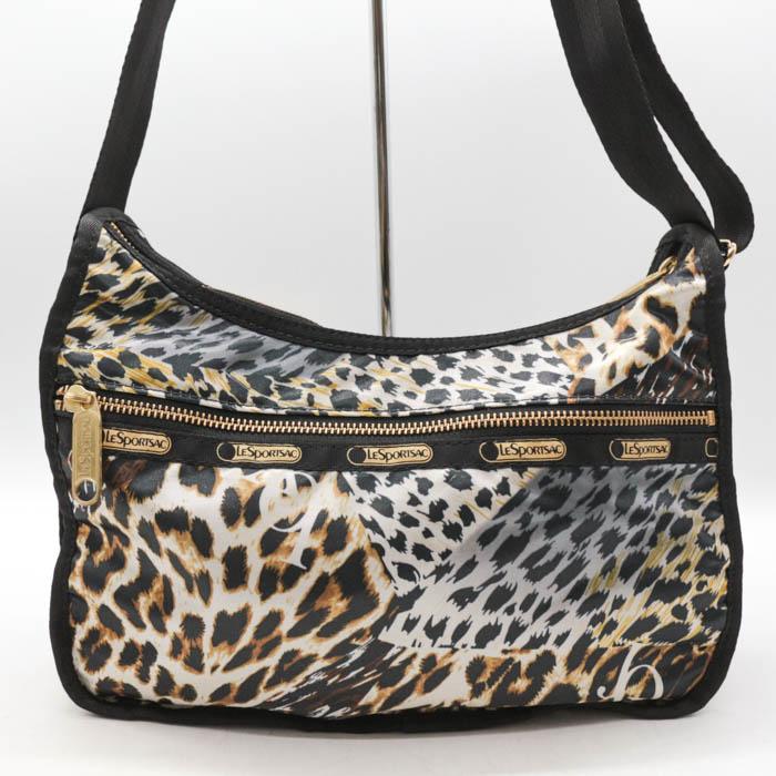 レスポートサック ジョイリッチ コラボ ショルダーバッグ レオパード ヒョウ柄 鞄 ブランド レディース ブラック LeSportsac LeSportsac（レスポートサック） ジョイリッチ コラボ ショルダー
