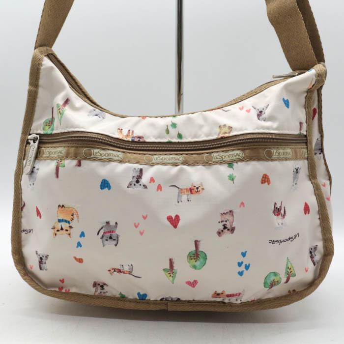 レスポートサック ショルダーバッグ 犬 イヌ アニマル柄 ポーチ付き 鞄 カバン ブランド レディース アイボリー LeSportsac LeSportsac（レスポートサック） ショルダーバッグ 犬 イヌ アニマル柄