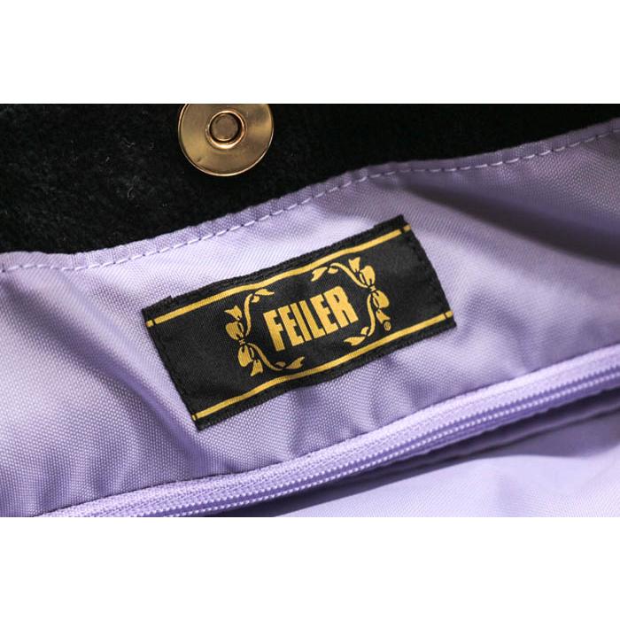 feiler（フェイラー） トートバッグ 花柄 シュニール織 鞄 ブランド 黒