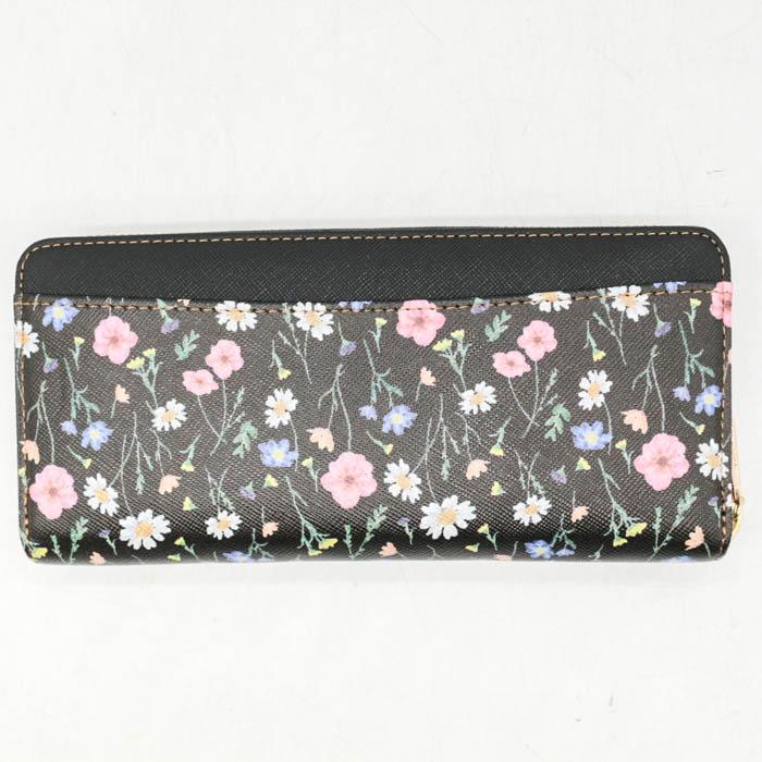 ミッシュマッシュ 長財布 小銭入れ有り ウォレット 花柄 ブランド 黒