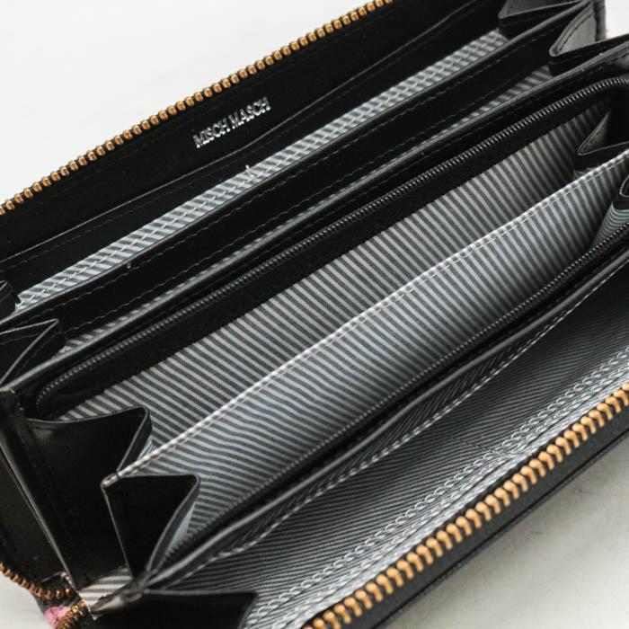 ミッシュマッシュ長財布 ミッシュマッシュ 長財布 小銭入れ有り ウォレット 花柄 ブランド 黒
