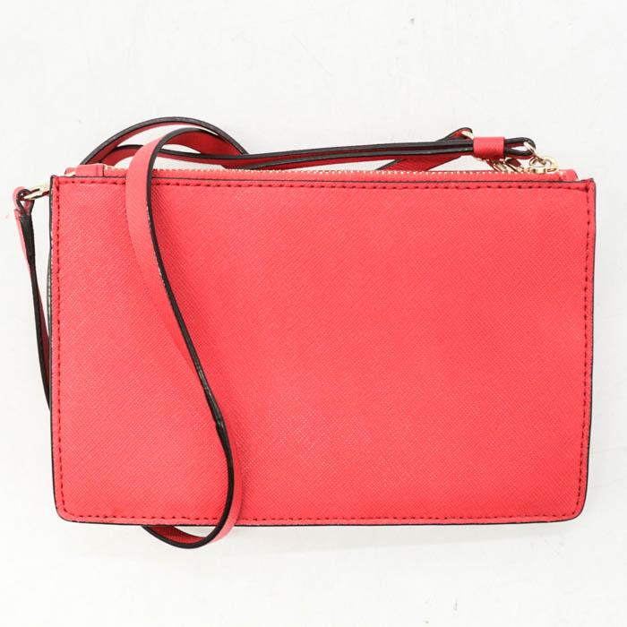 【美品】 KATE SPADE ケイトスペード ショルダーポシェット ショルダーバッグ レッド系 レザー kate spade NEW YORK（ケイト・スペード ニューヨーク） ケイト