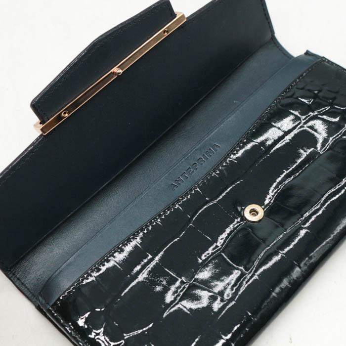ANTEPRIMA 長財布 クロコ型押し ラウンドファスナー ANTEPRIMA（アンテプリマ） 長財布 クロコダイル型押し 小銭れあり