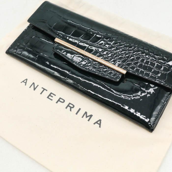 ANTEPRIMA長財布 ANTEPRIMA（アンテプリマ） 長財布 クロコダイル型押し 小銭れあり