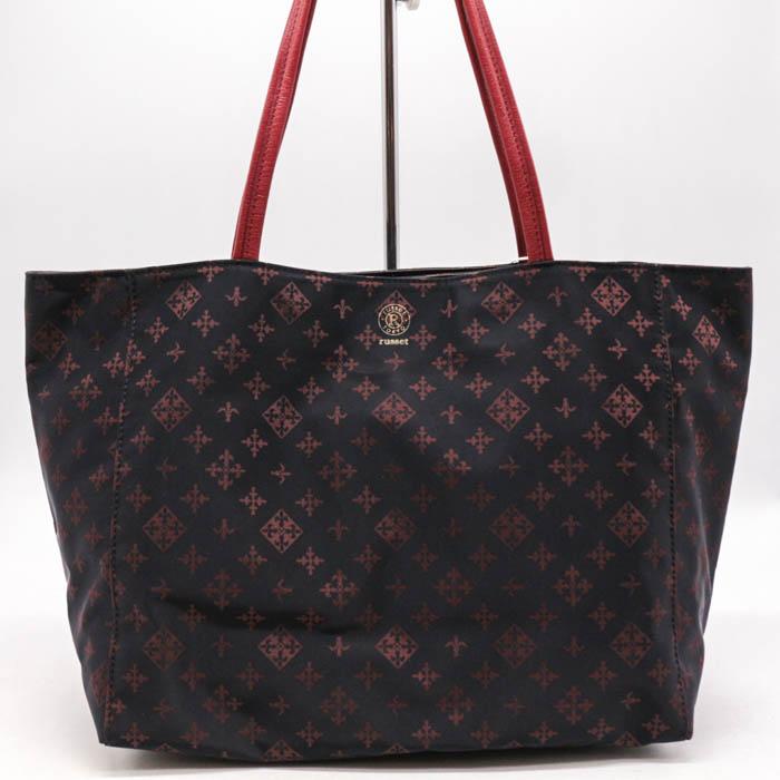 極美品【russet】ラシット ナイロンKANSEIトートバッグ モノグラム柄 russet（ラシット） トートバッグ 未使用 モノグラム 肩掛け 鞄 カバン