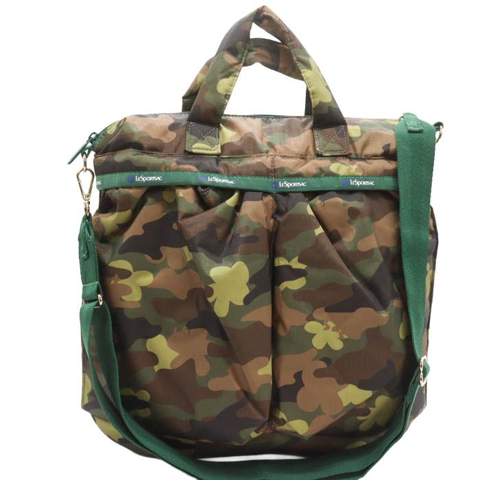 美品レスポートサック LeSportsacカモフラ カーキ ブラウン 2WAY LeSportsac（レスポートサック） トートバッグ ショルダーバッグ 2way