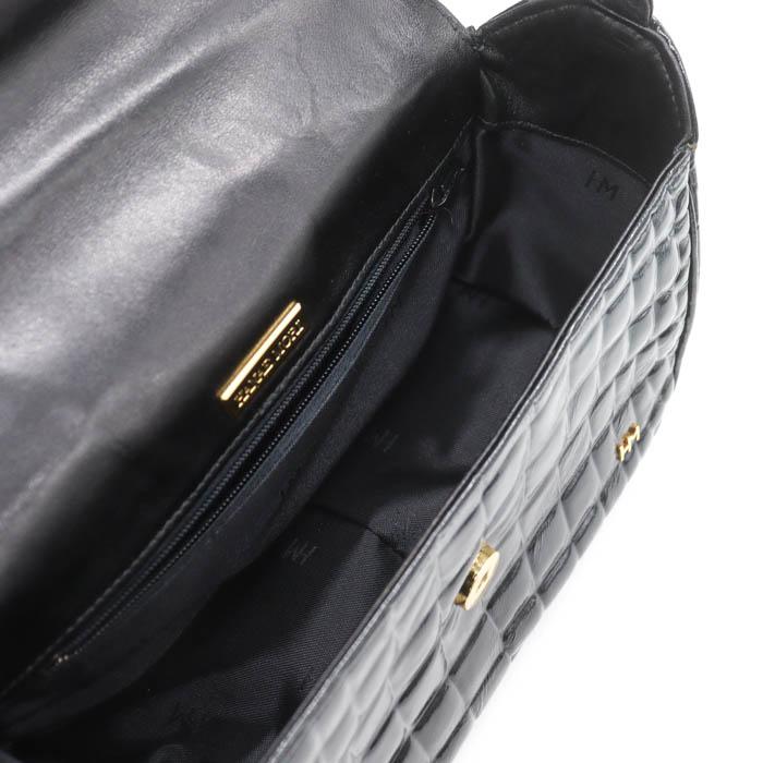 HANAE MORI（ハナエモリ） ショルダーバッグ クロコ型押し エナメル 鞄