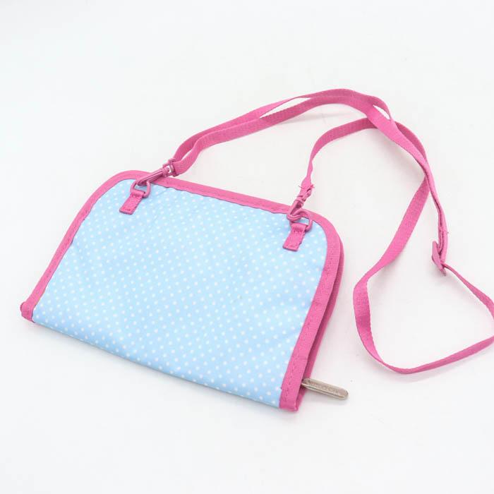 新品】レスポートサック ポーチ付ショルダーバッグ ブルー＆ピンク 