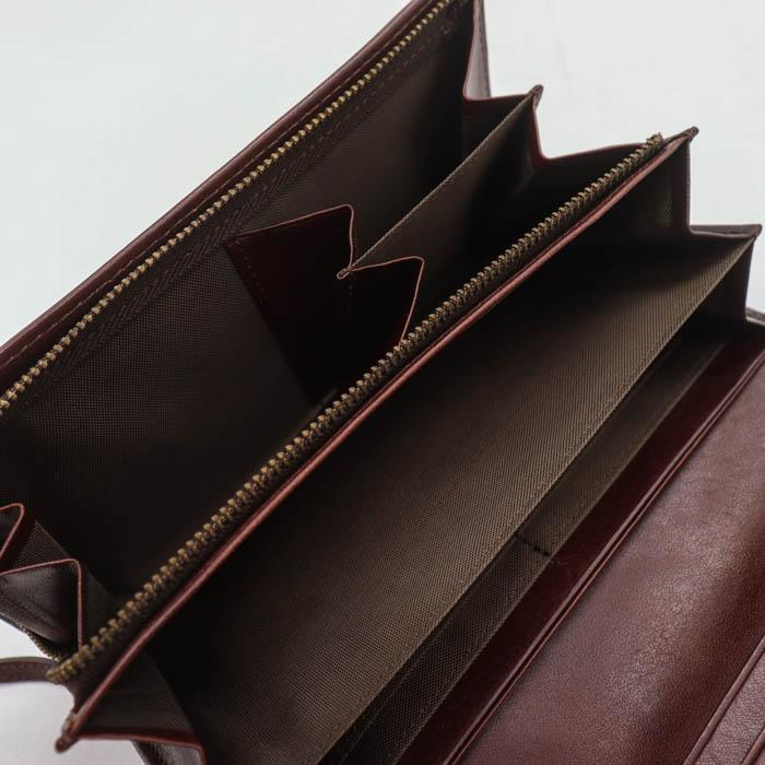 新品・未使用✨ russetラシット　　 長財布 ブラック/ブラウン russet（ラシット） 長財布 フラップ 総柄 小銭入りあり ウォレット