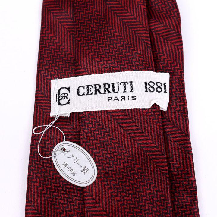 セルッティ1881 ブランドネクタイ 総柄 ヘリンボーン シルク