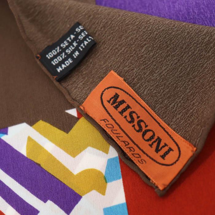 MISSONI（ミッソーニ） スカーフ ブランド 総柄 シルク イタリア製