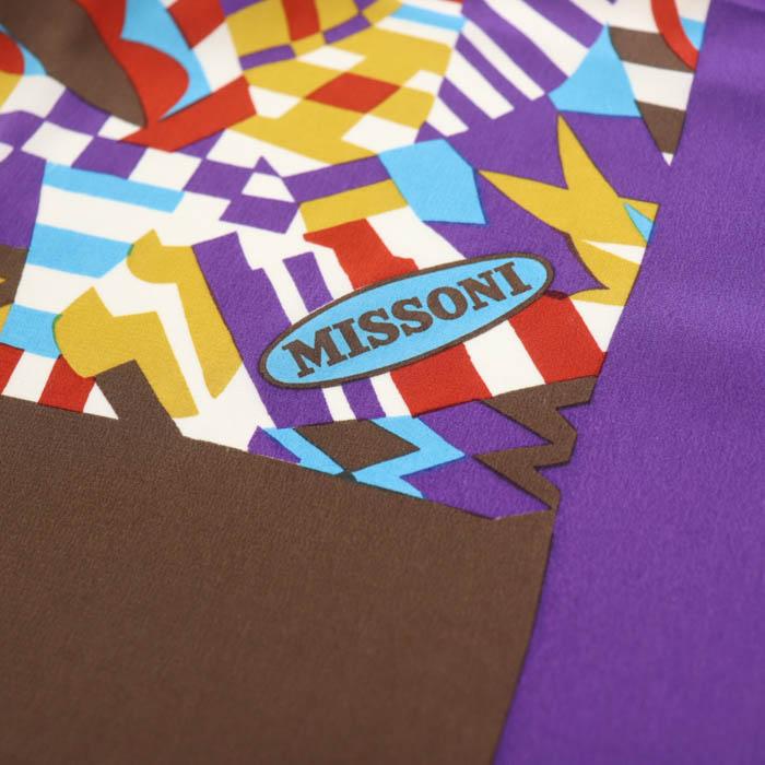 MISSONI（ミッソーニ） スカーフ ブランド 総柄 シルク イタリア製