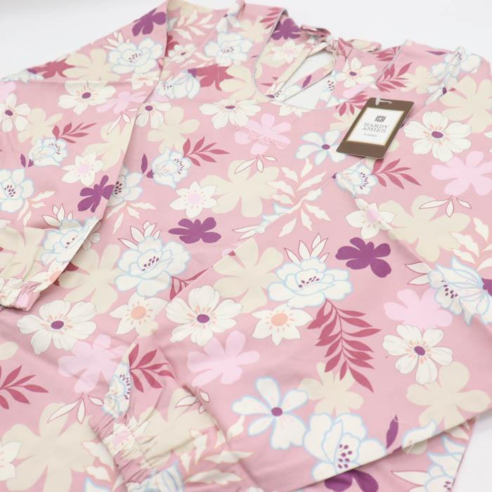 ハーディエイミス エプロン 未使用 割烹着 かっぽうぎ コットン 花柄