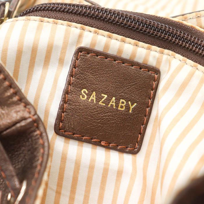 SAZABYS レザー リュック ブラウン ボア切り替え フラップ h661 【alto 