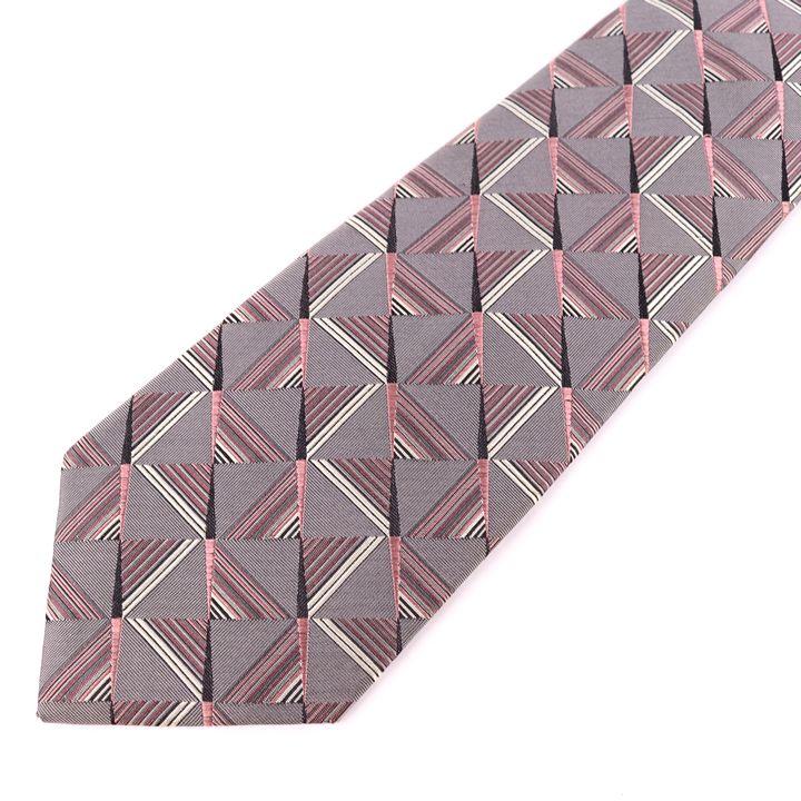 アヤココシノ ブランドネクタイ スクエア柄 格子柄 シルク 日本製