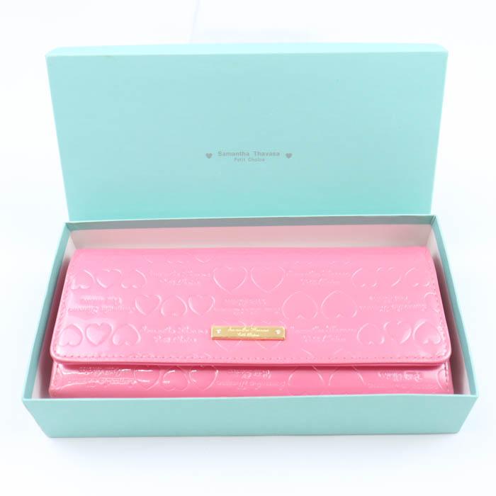 新品✨サマンサタバサプチチョイス 長財布 ピンク ハート型押し 人気 ウォレット Samantha Thavasa（サマンサタバサ） プチチョイス 長財布 ハート型