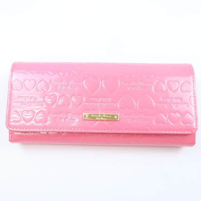 新品✨サマンサタバサプチチョイス 長財布 ピンク ハート型押し 人気 ウォレット Samantha Thavasa（サマンサタバサ） プチチョイス 長財布 ハート型
