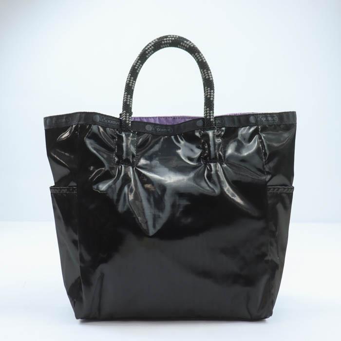 LeSportsac トートバッグ ブラック ロープハンドル　大きめ　美品 LeSportsac（レスポートサック） トートバッグ 未使用 ロープハンドル